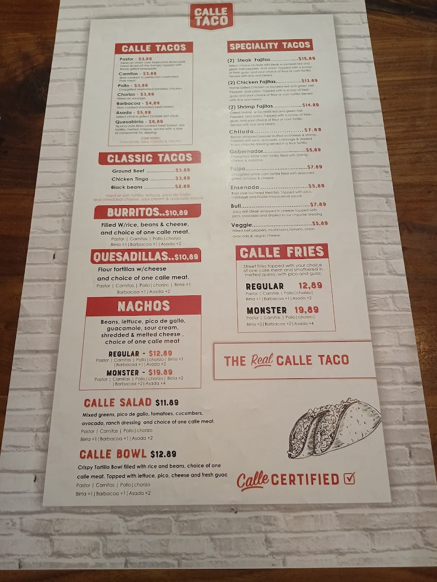 Calle Taco Menu - Image 5